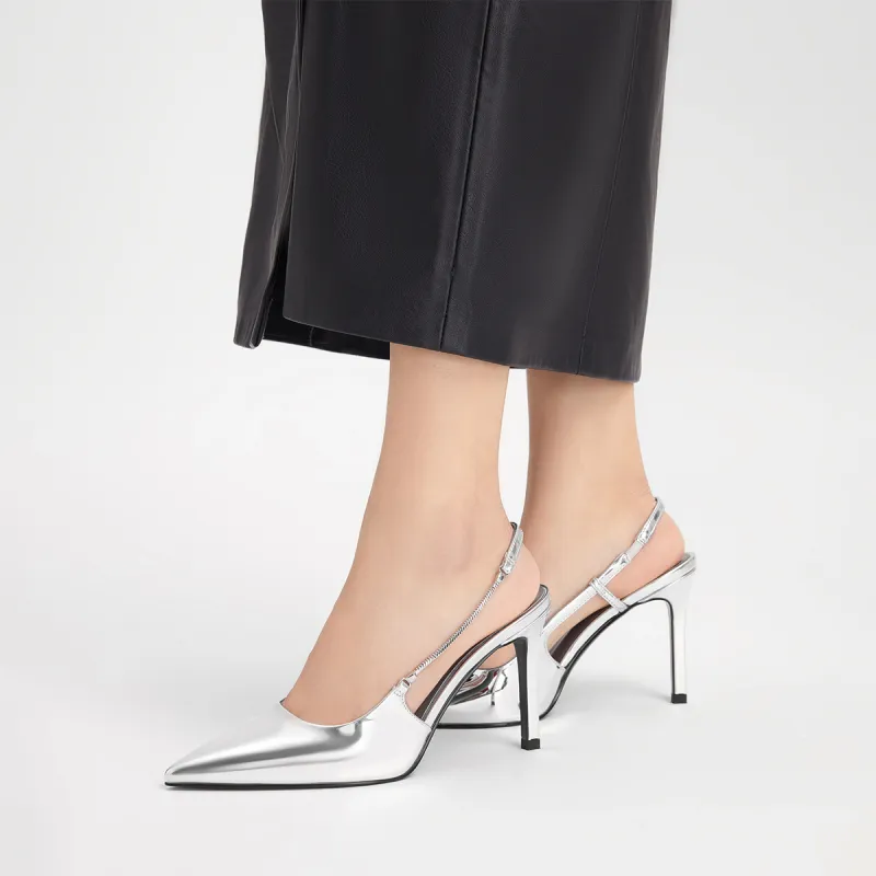 CHARLES&KEITH Small Ck Slim Heel High Heels 9.3cm Women's-3
