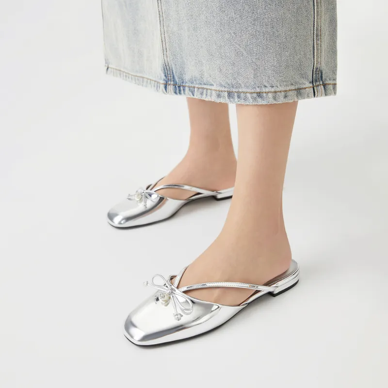 CHARLES&KEITH Composite Sole Closed Toe Slippers 1.6cm Women's-3