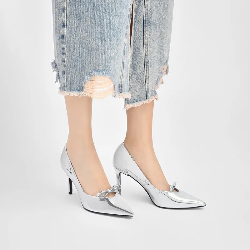 CHARLES&KEITH Small CK Slim Heel High Heels 8.2cm Women's-14
