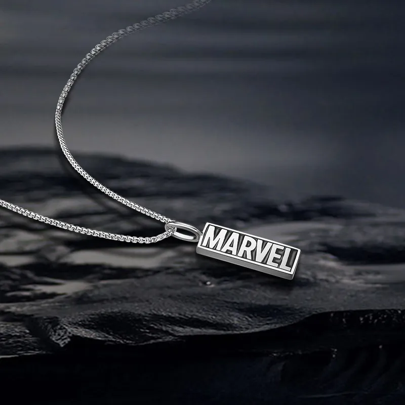 Disney Marvel Series Copper Necklaces Unisex Silver-8