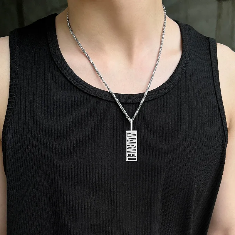 Disney Marvel Series Copper Necklaces Unisex Silver-2