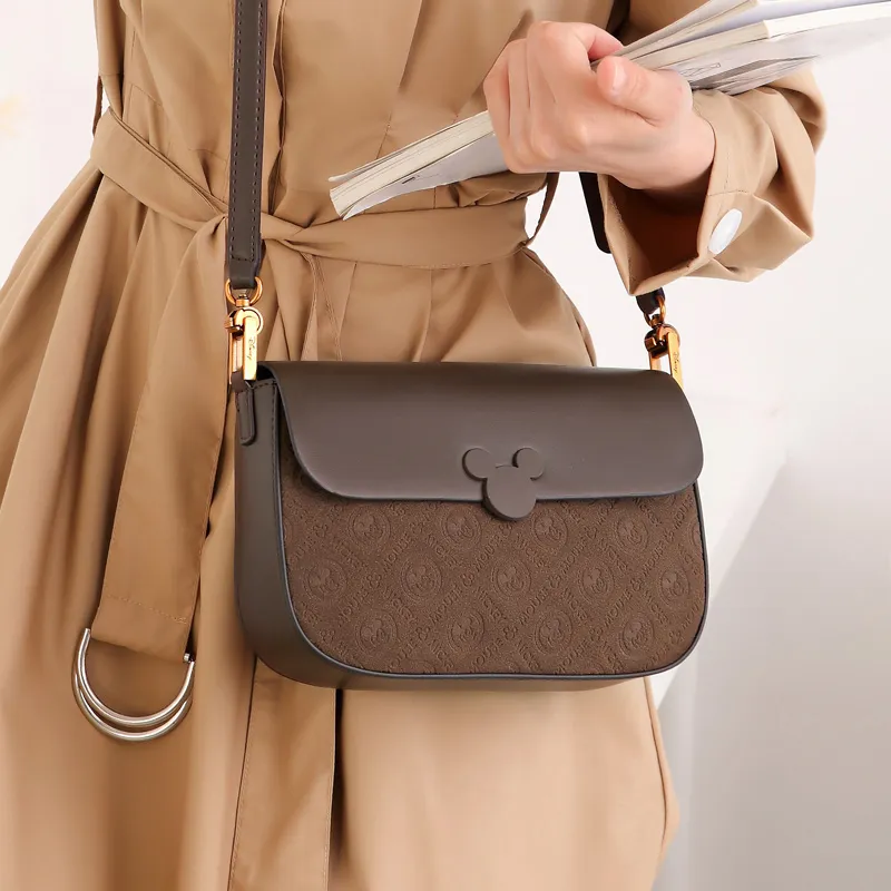 Disney Mickey Series PU Leather Crossbody Bag Regular Women's Brown-34