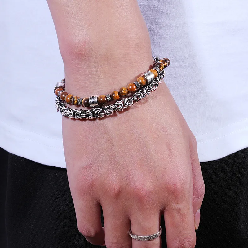Disney Tiger's Eye Stone Bracelets Men's-5