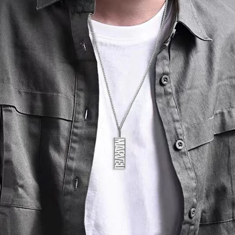 Disney Marvel Series Copper Necklaces Unisex Silver-7