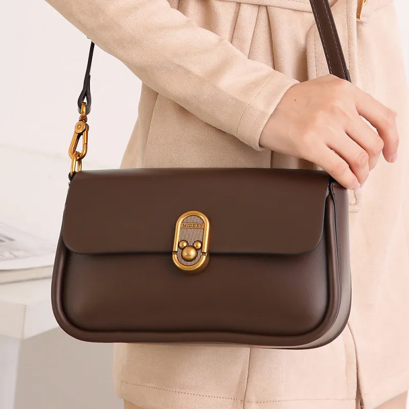 Disney Mickey Series PU Leather Crossbody Bag Regular Women's Brown-25