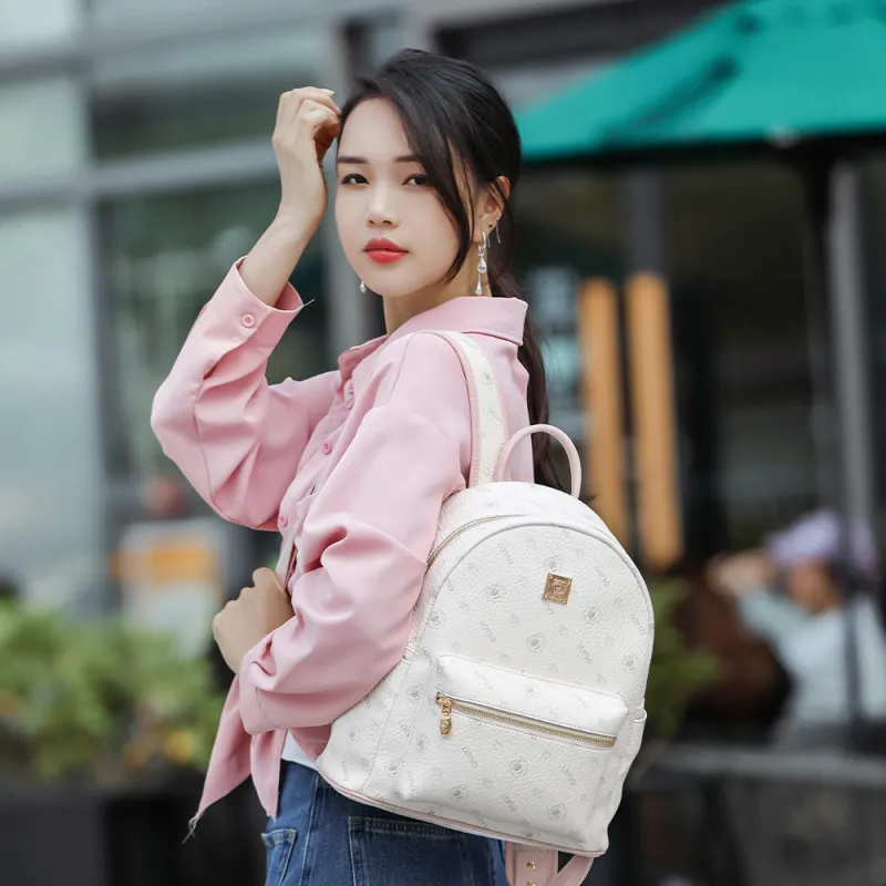 Disney Strawberry Bear Series PVC Backpack Regular Women's Pink/Milk Tea-6