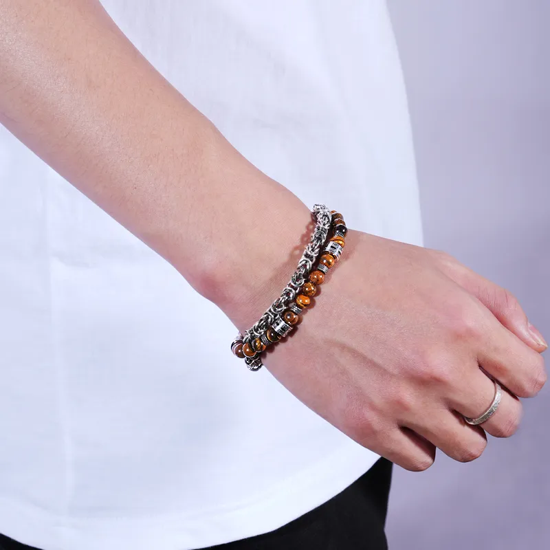 Disney Tiger's Eye Stone Bracelets Men's-4
