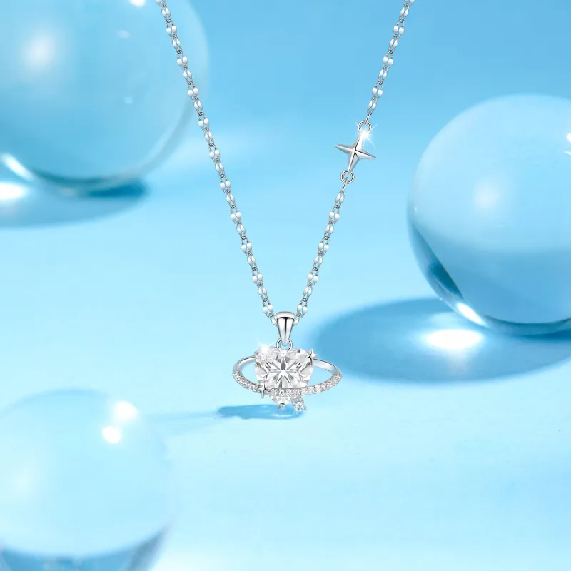 ZEGL Synthetic Cubic Zirconia Necklaces Women's-1