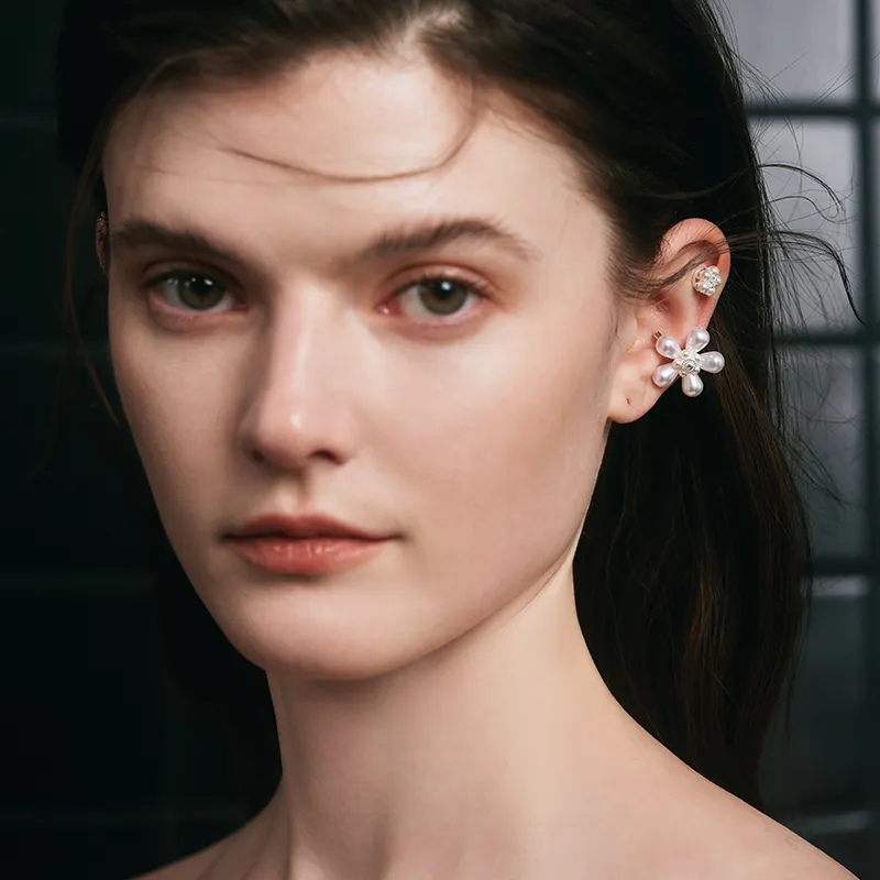 ZEGL Artificial Pearl Clip On Earrings Women's-2