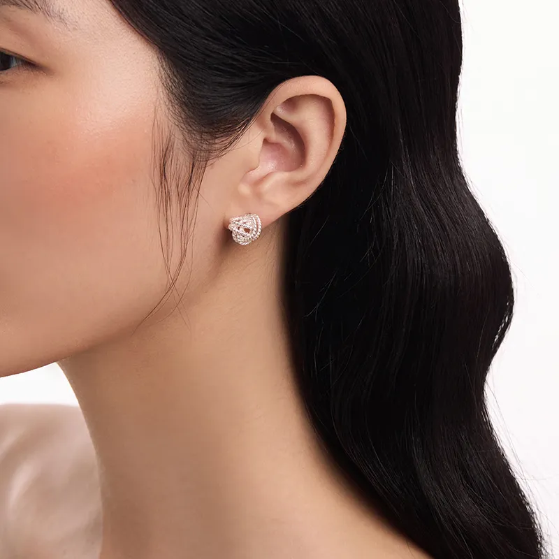 ZEGL 925 Sterling Silver Stud Earrings Women's-3