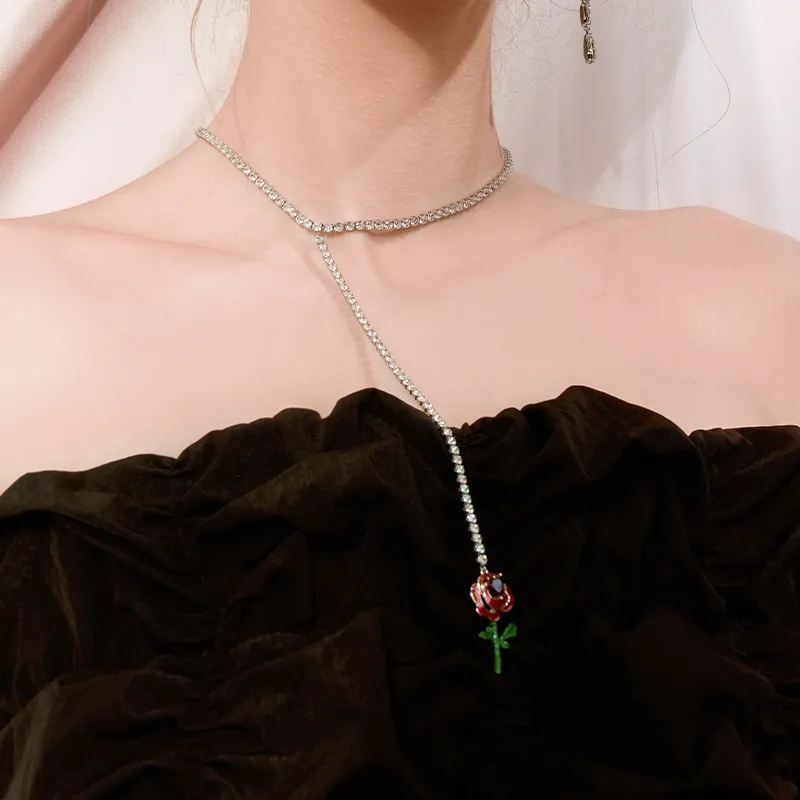 ZEGL Synthetic Cubic Zirconia Necklaces Women's-1