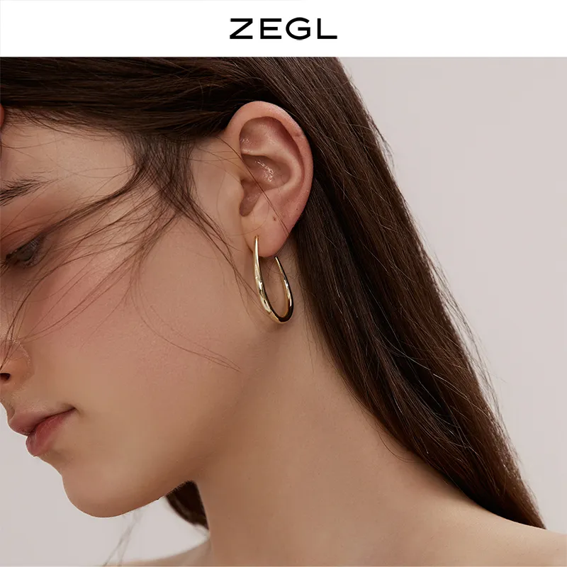 ZEGL 925 Sterling Silver Earrings Women's-2