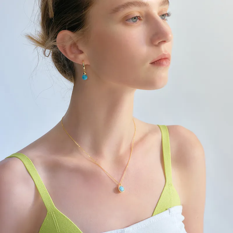 ZEGL Copper Plated In 14k Gold Necklaces Women's-2