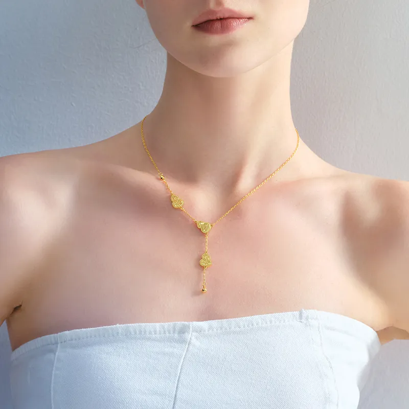 ZEGL Copper Plated 18K Gold Necklaces Women's-2