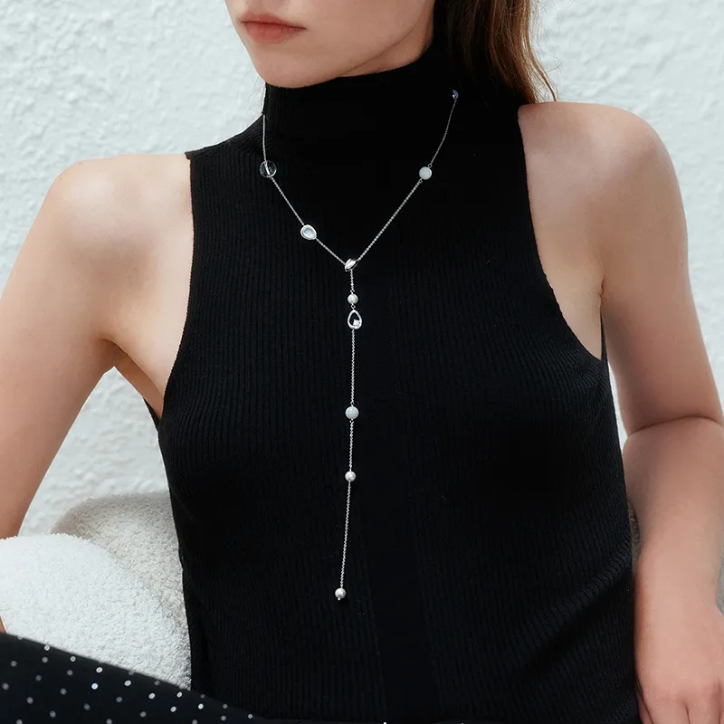 ZEGL White Shell Necklaces Women's-4