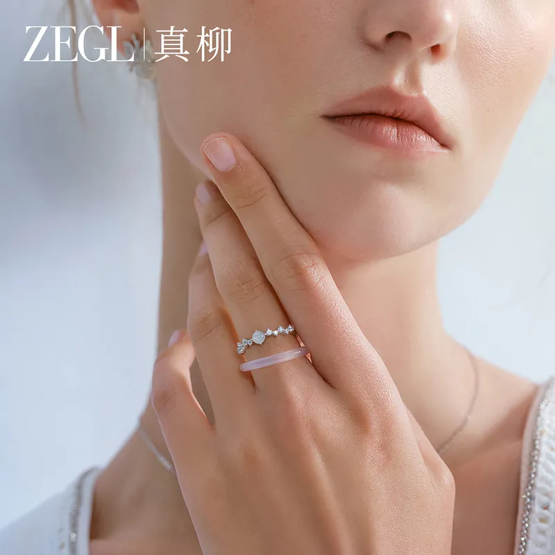 ZEGL Jade Rings Women's-5
