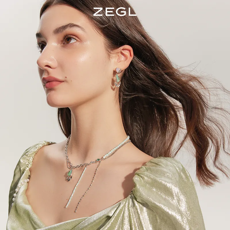 ZEGL Copper White Gold Plated Necklaces Women's-1