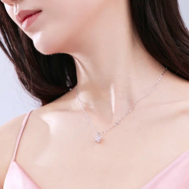 ZEGL Synthetic Cubic Zirconia Necklaces Women's-3