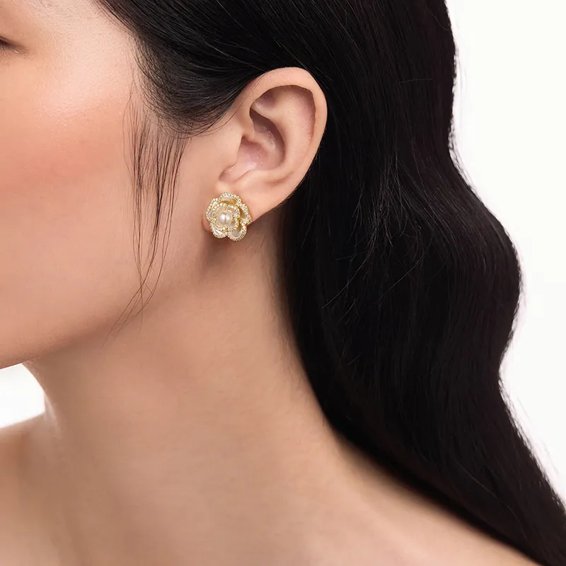 ZEGL S925 Silver Stud Earrings Women's-2