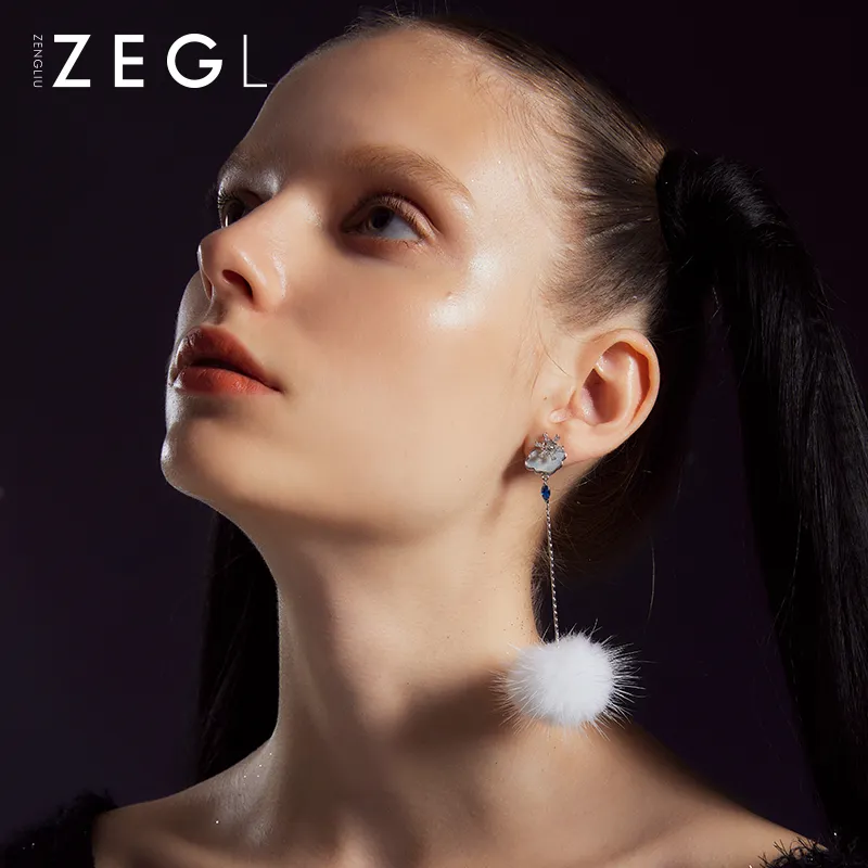 ZEGL 925 Silver Needles Earrings Women's-1