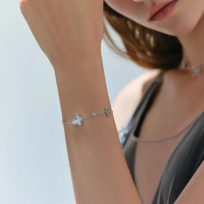 ZEGL 925 Sterling Silver Bracelets Women's-4