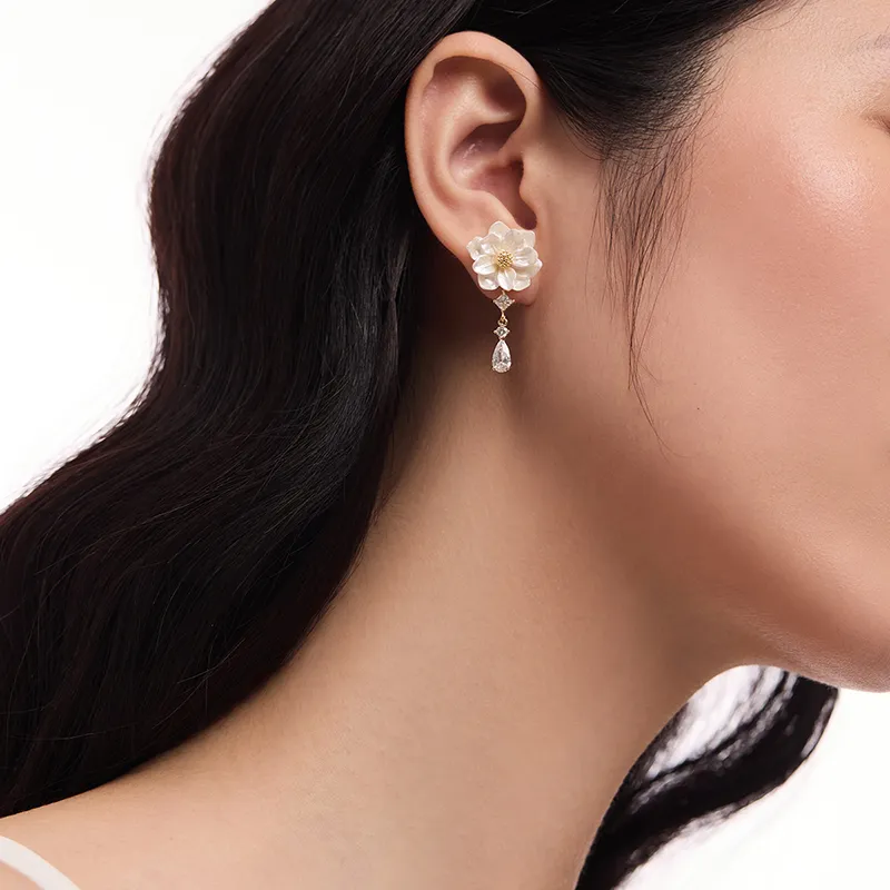 ZEGL S925 Silver Earrings Women's-1