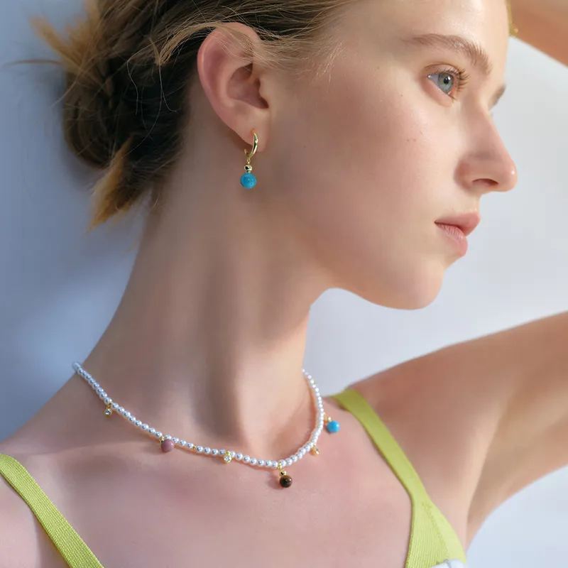 ZEGL Copper Plated In 14k Gold Necklaces Women's-9