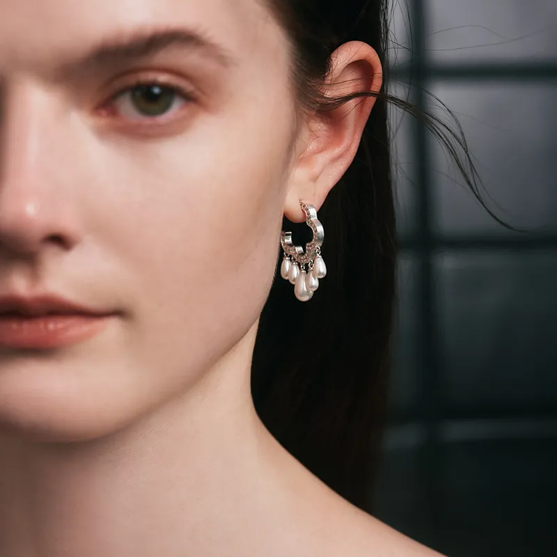 ZEGL Artificial Pearl Earrings Women's-1