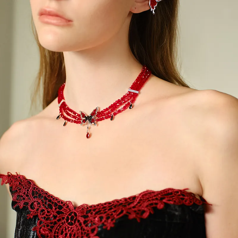 ZEGL Glass Faceted Beads Necklaces Women's-2