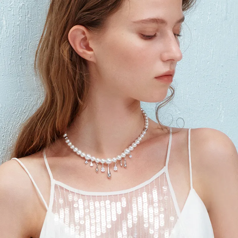 ZEGL Shell Pearl Necklaces Women's-1