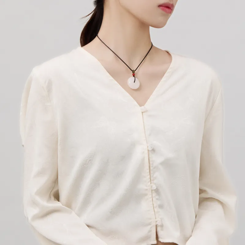 ZEGL Natural Chalcedony Necklaces Unisex-3