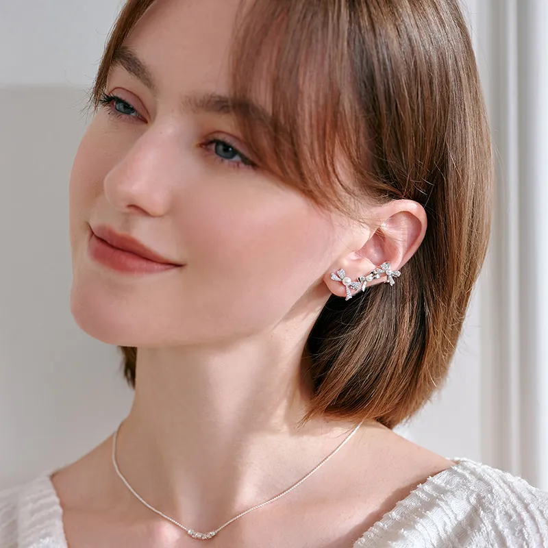 ZEGL Artificial Pearl Clip On Earrings Women's-1