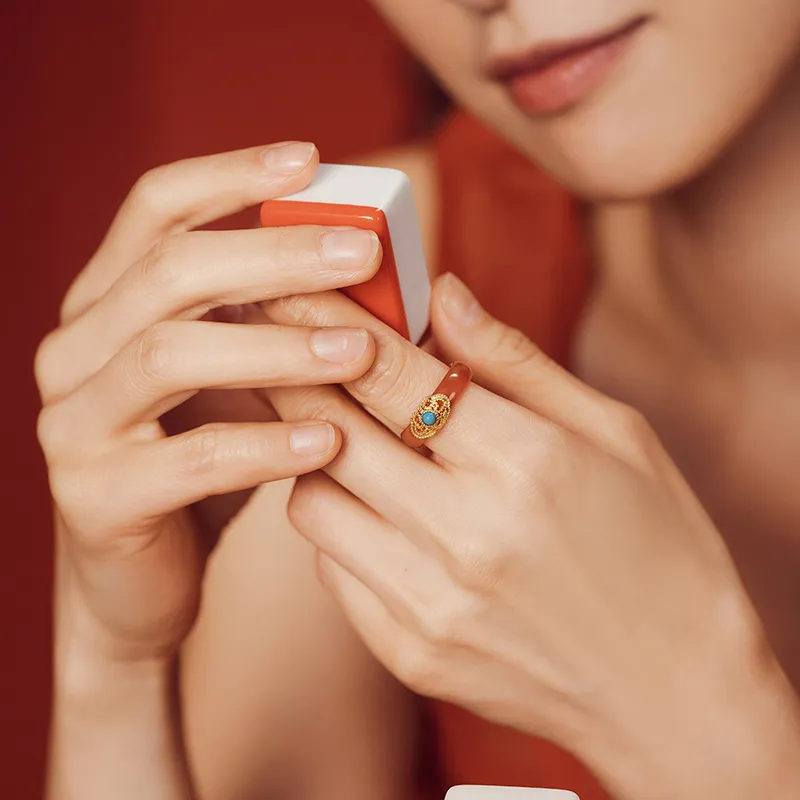 ZEGL Jade Rings Women's-2