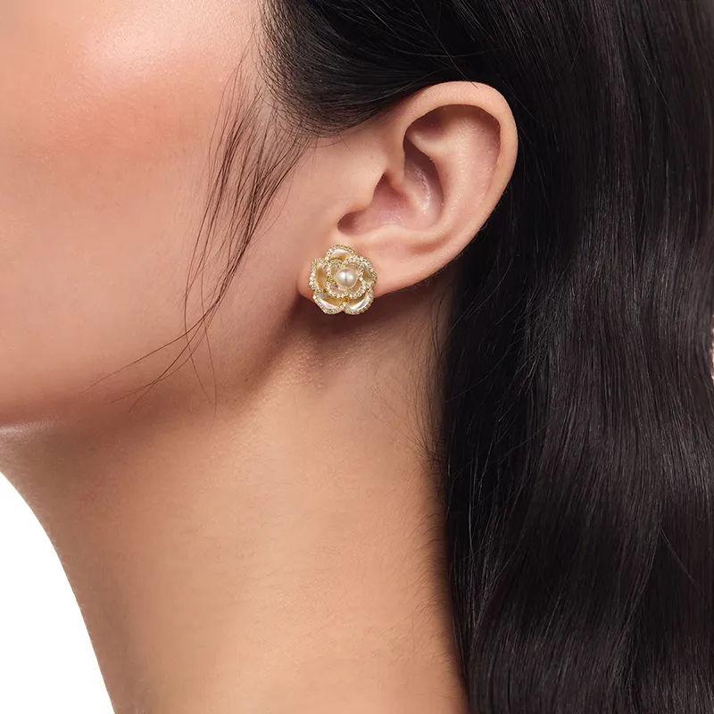 ZEGL S925 Silver Stud Earrings Women's-1