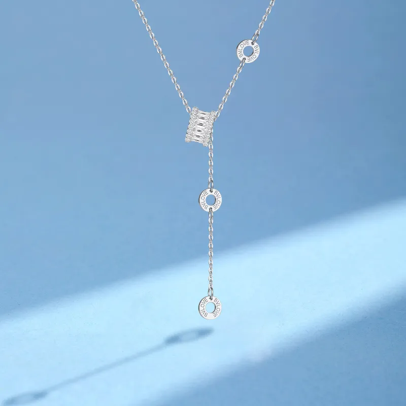 ZEGL Synthetic Cubic Zirconia Necklaces Women's-1