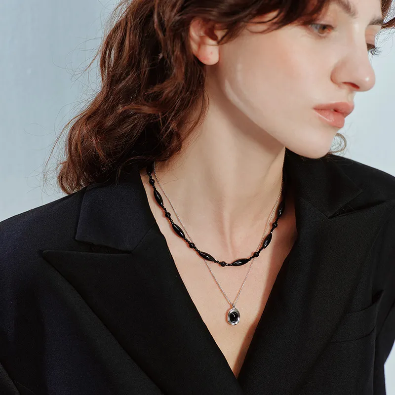 ZEGL Natural Agate Jade Necklaces Women's-1
