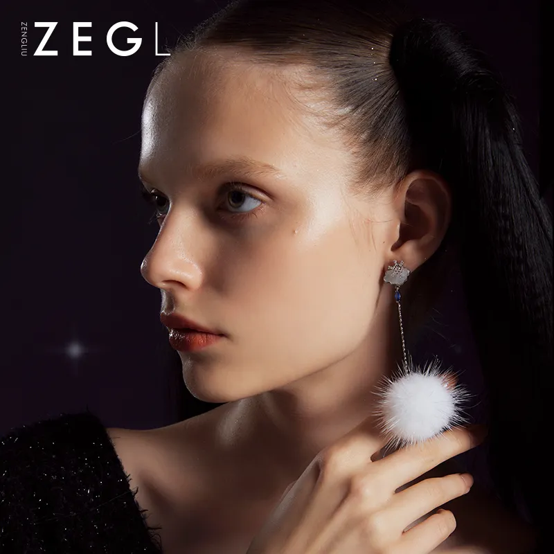 ZEGL 925 Silver Needles Earrings Women's-2