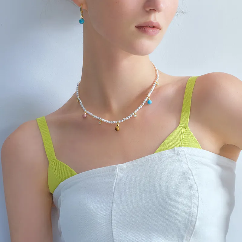 ZEGL Copper Plated In 14k Gold Necklaces Women's-4