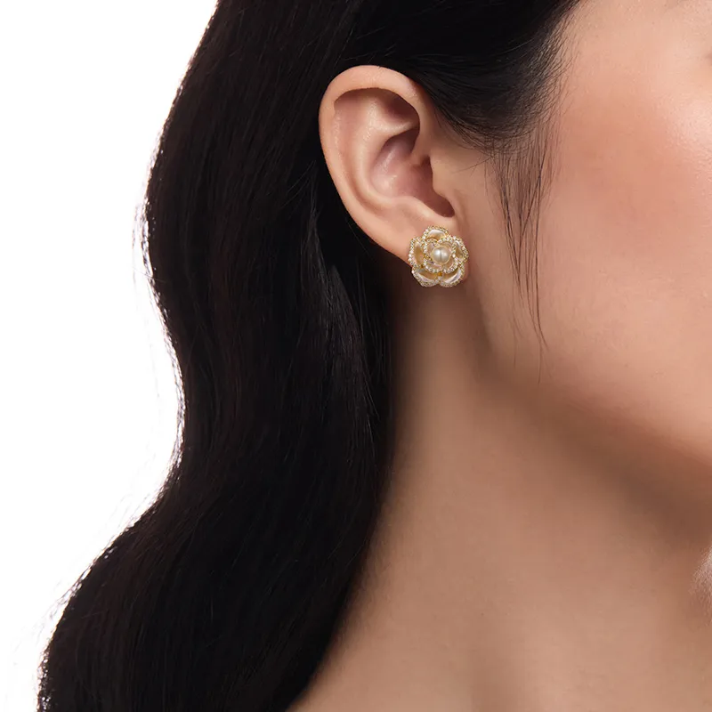 ZEGL S925 Silver Stud Earrings Women's-3