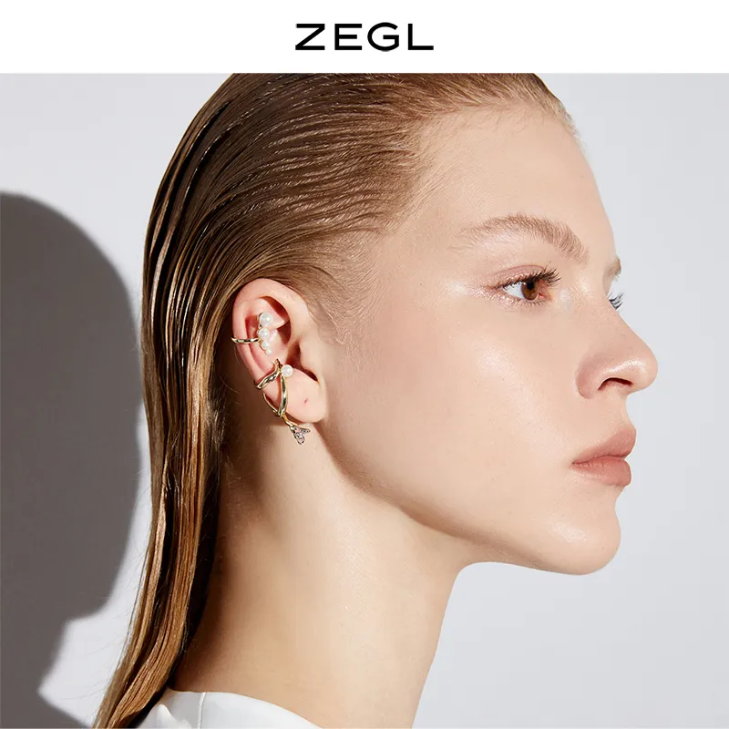 ZEGL Copper Clip On Earrings Women's-2