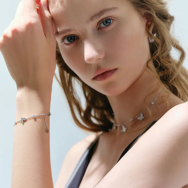 ZEGL 925 Sterling Silver Bracelets Women's-2