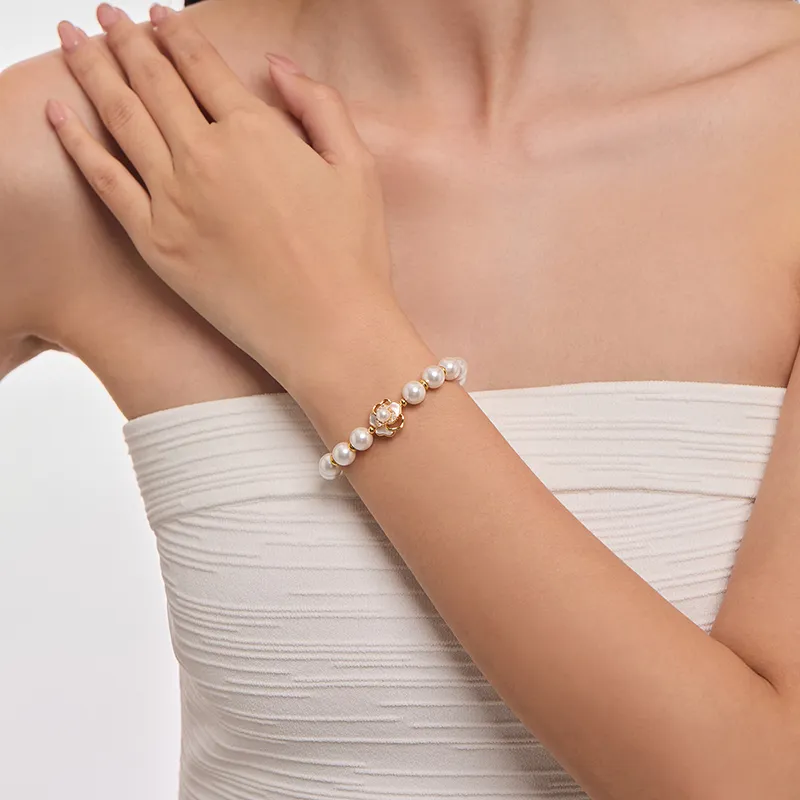 ZEGL Artificial Pearl Bracelets Women's-3