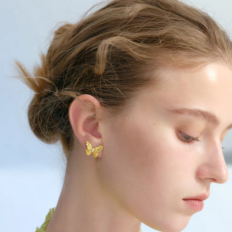 ZEGL 925 Silver Needles Stud Earrings Women's-1