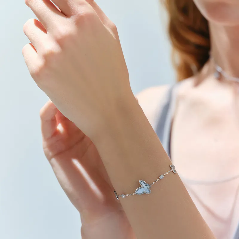 ZEGL 925 Sterling Silver Bracelets Women's-1