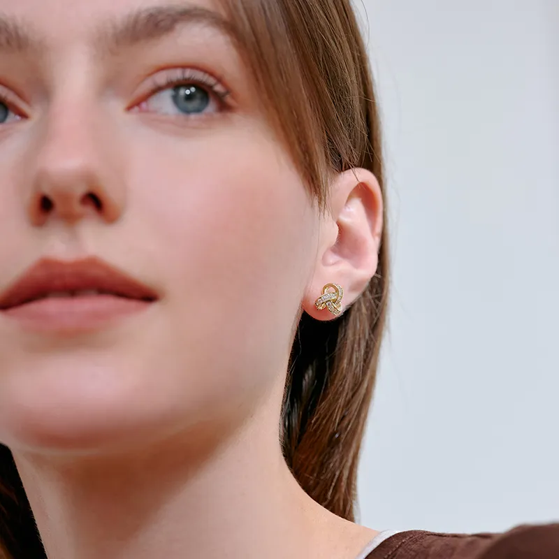ZEGL S925 Silver Stud Stud Earrings Women's-2