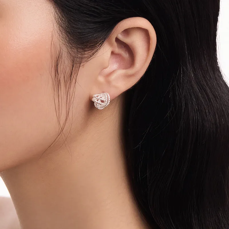 ZEGL 925 Sterling Silver Stud Earrings Women's-2