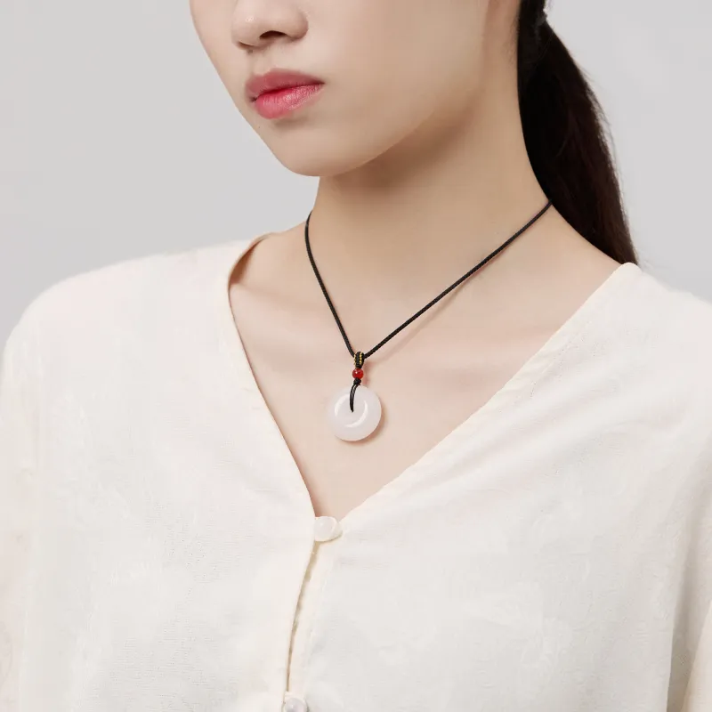 ZEGL Natural Chalcedony Necklaces Unisex-5