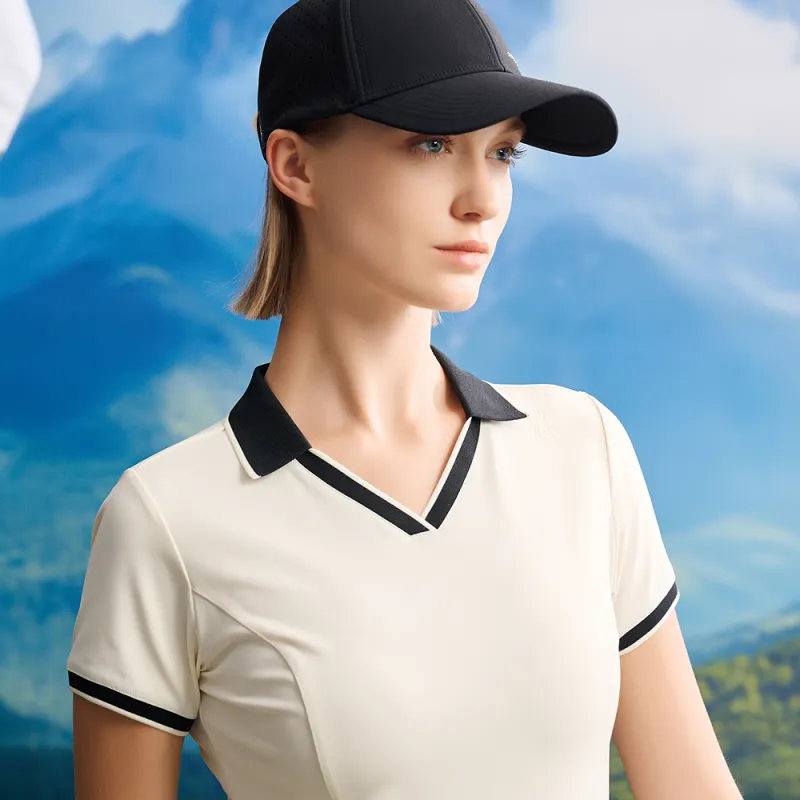 SPYDER NATURE GOLF Short Sleeved Dress Women's Ecru-5