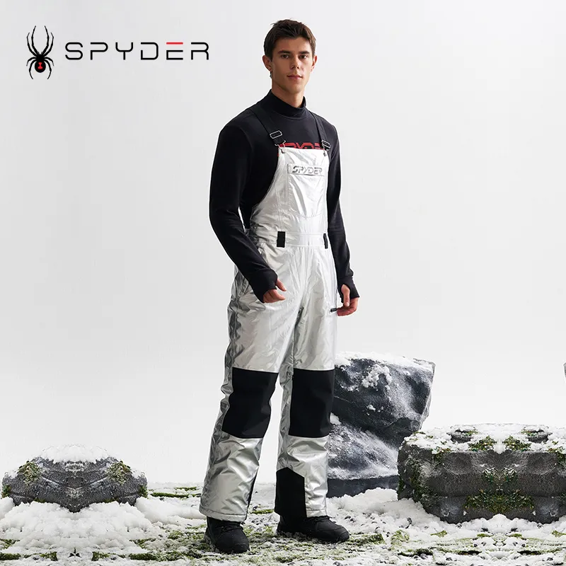 SPYDER SKI PRO Ski Coverall Unisex Gray Silver-4