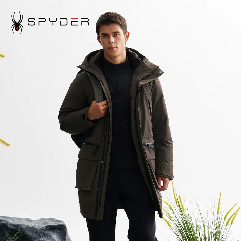SPYDER Down Jacket Men's Black Olive-2